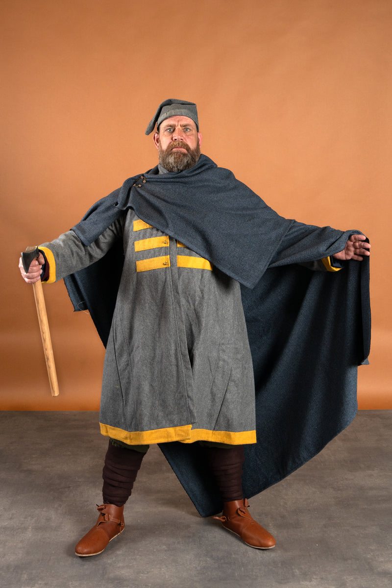 Wikinger-Mütze Toki, grau, Wollmischung 