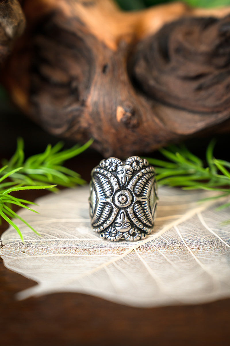 Keltische La Tenering, verzilverd brons