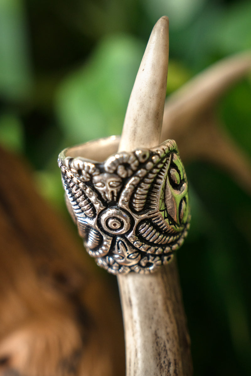 Keltische La Tenering, verzilverd brons