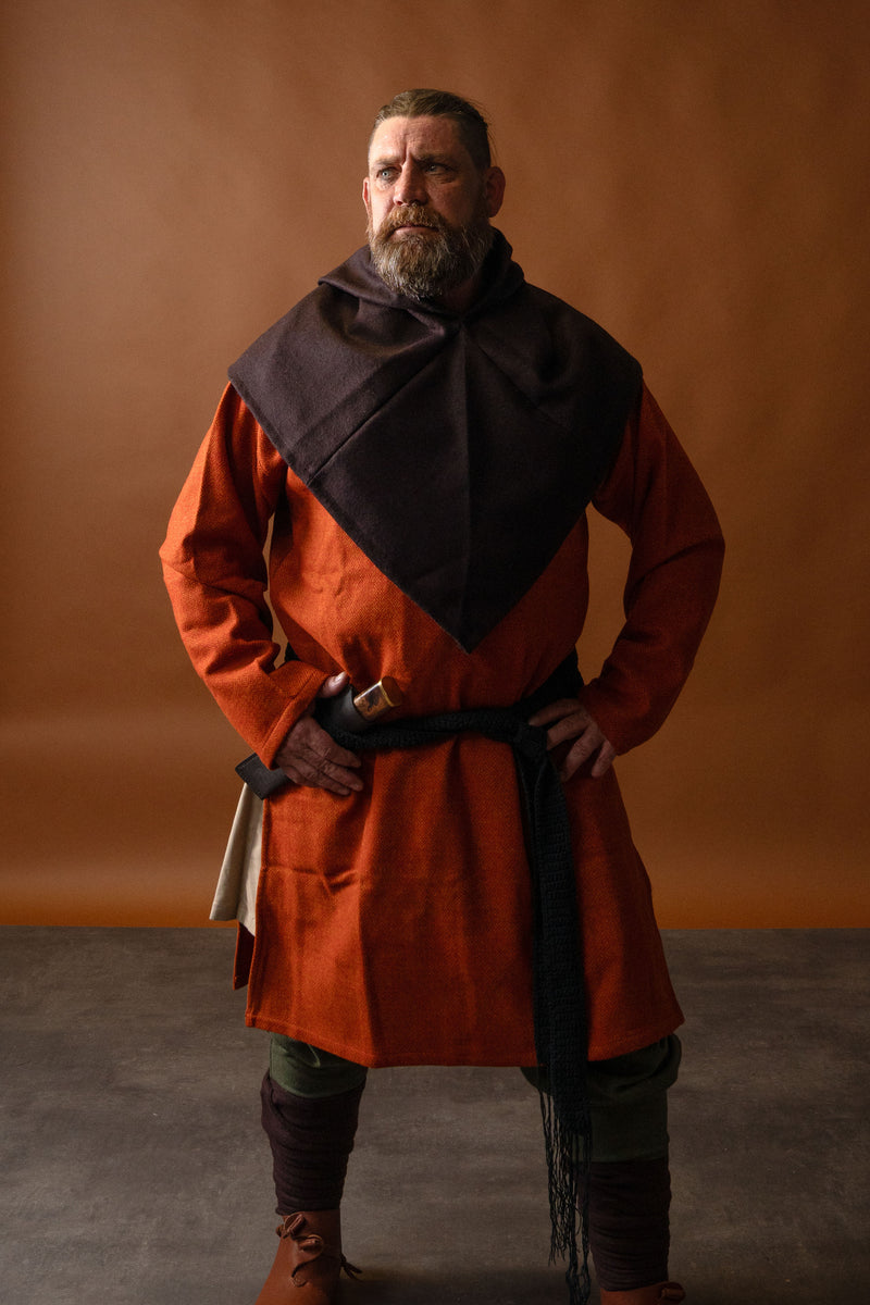 Chaperón Skjoldehamm, mezcla de lana, marrón 