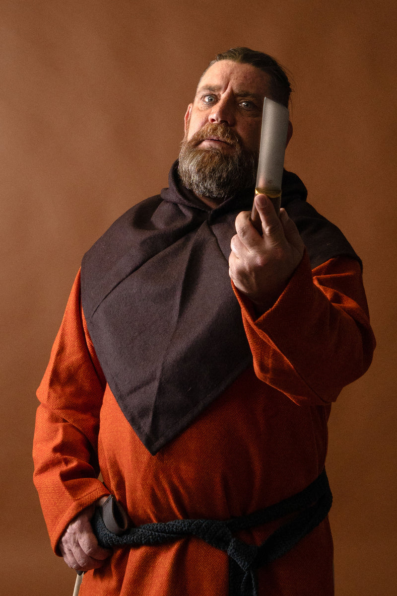 Chaperón Skjoldehamm, mezcla de lana, marrón 