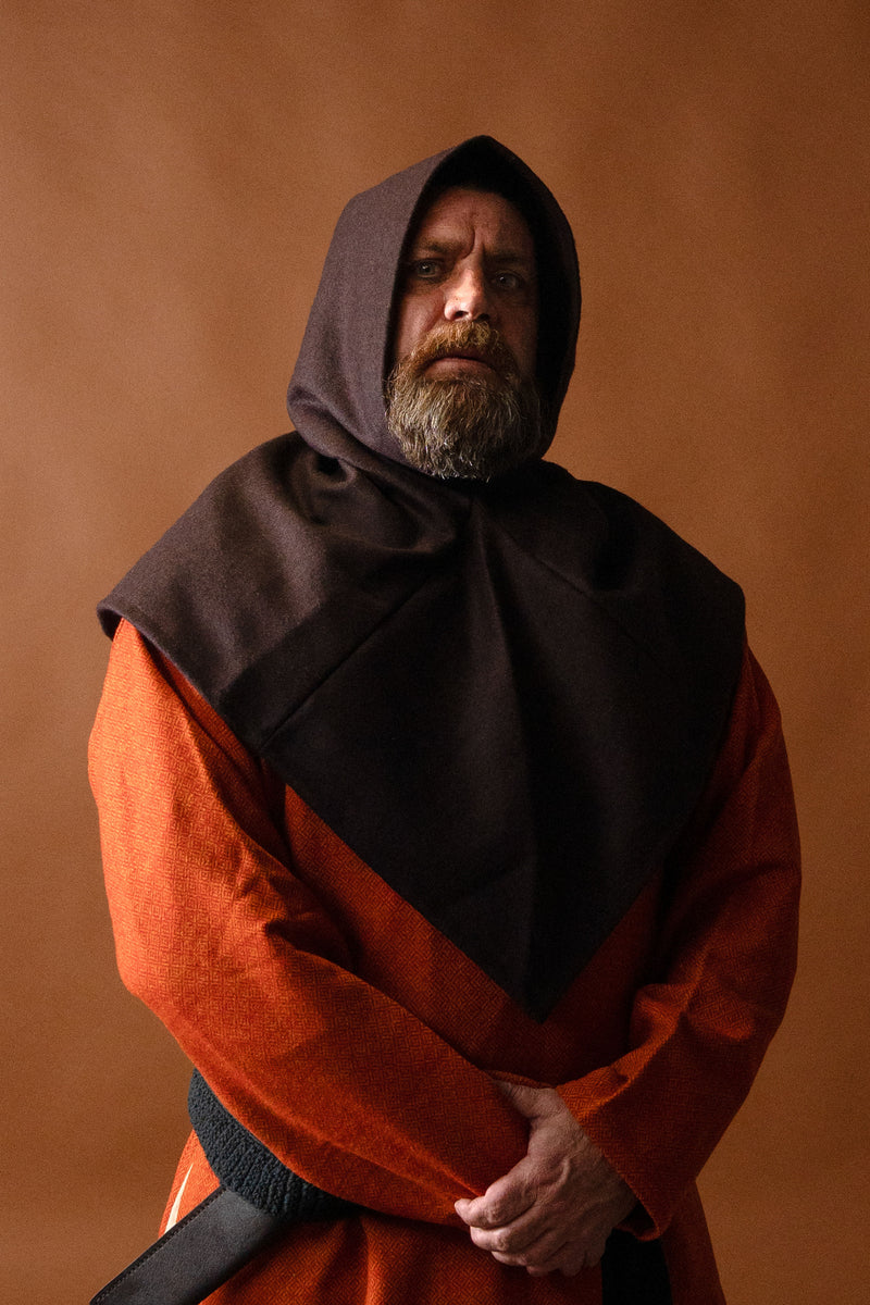 Chaperón Skjoldehamm, mezcla de lana, marrón 