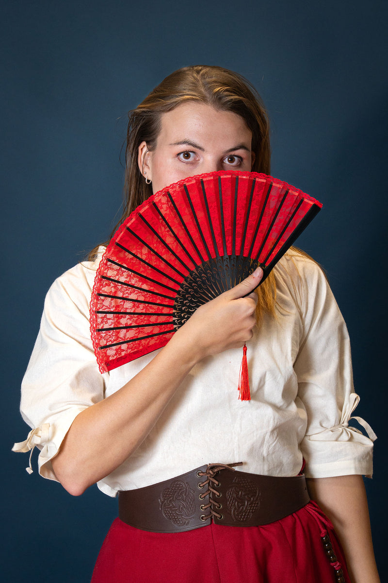 Korselbælte Bertholdin A med knudemotiv, brun 