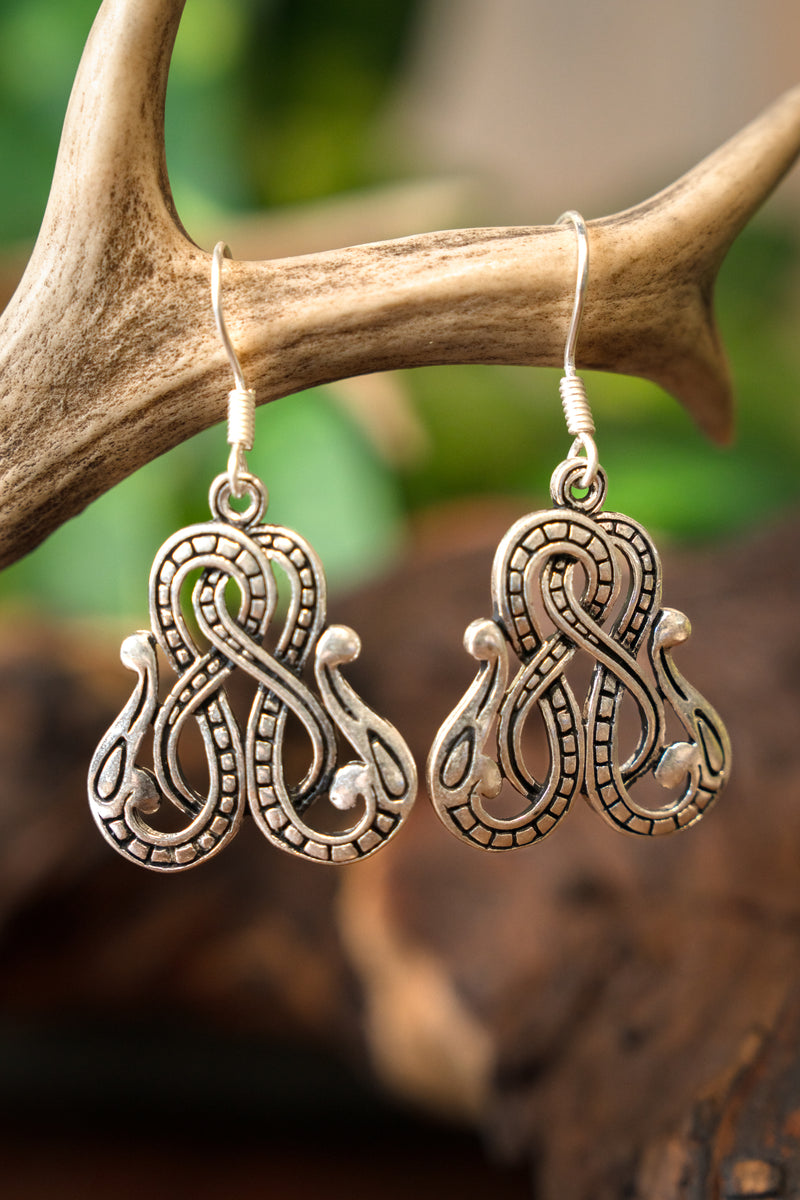 Pendientes Vikingos Midgardslang, bronce plateado 