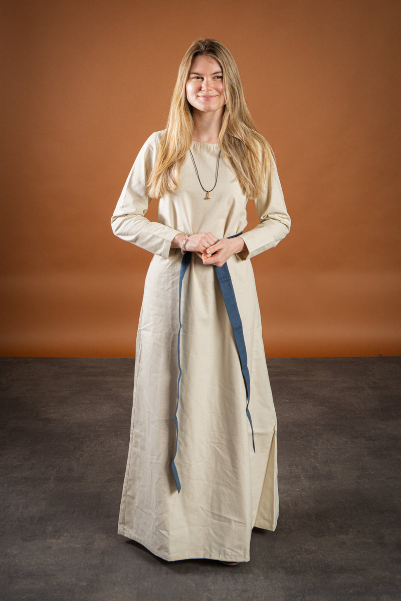 Middeleeuwse jurk Freya, naturel