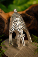 Chape for Viking sword scabbard, Varbola, silvered