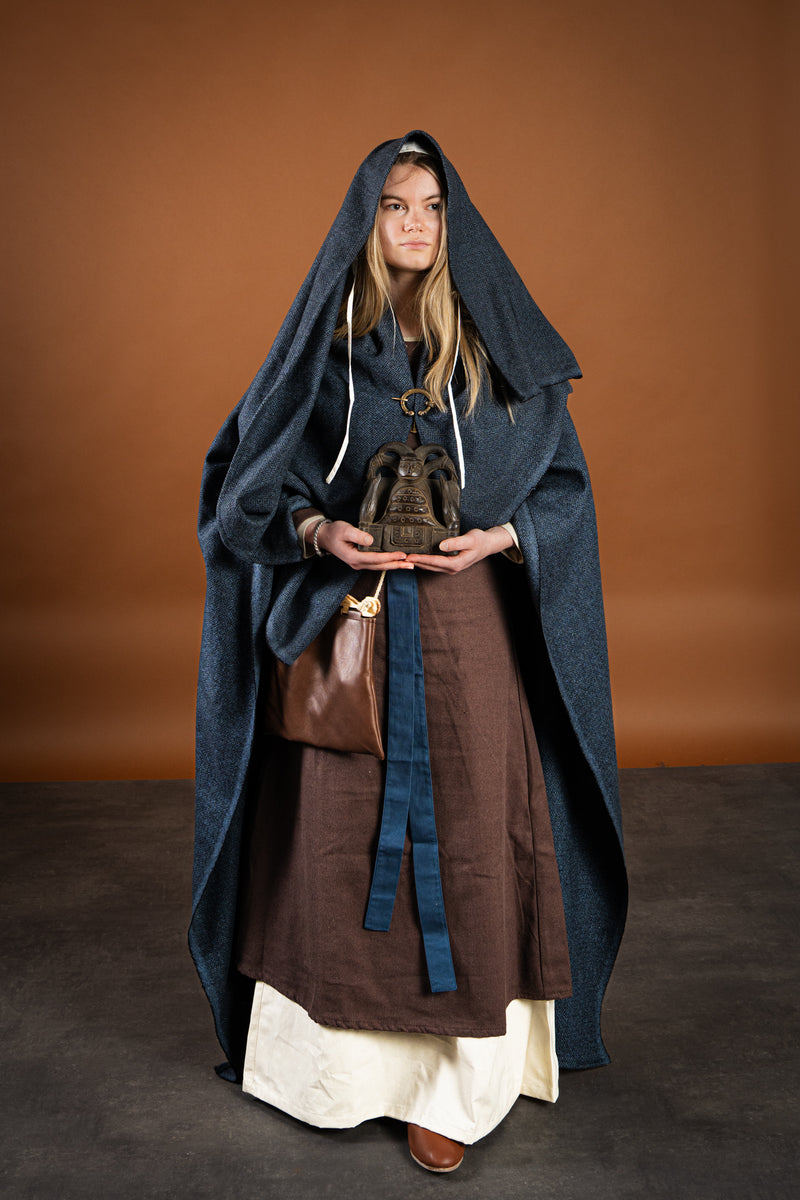 Marita kjole, bomuld, brun 