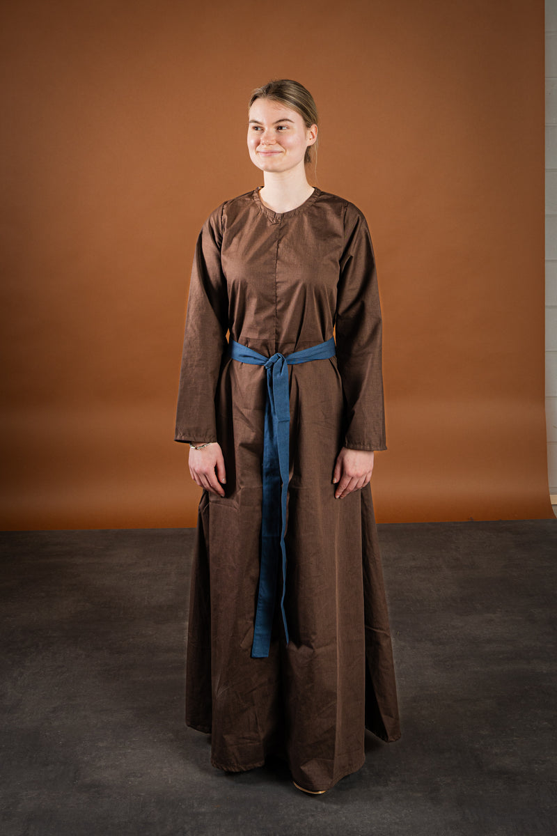 Marita kjole, bomuld, brun 