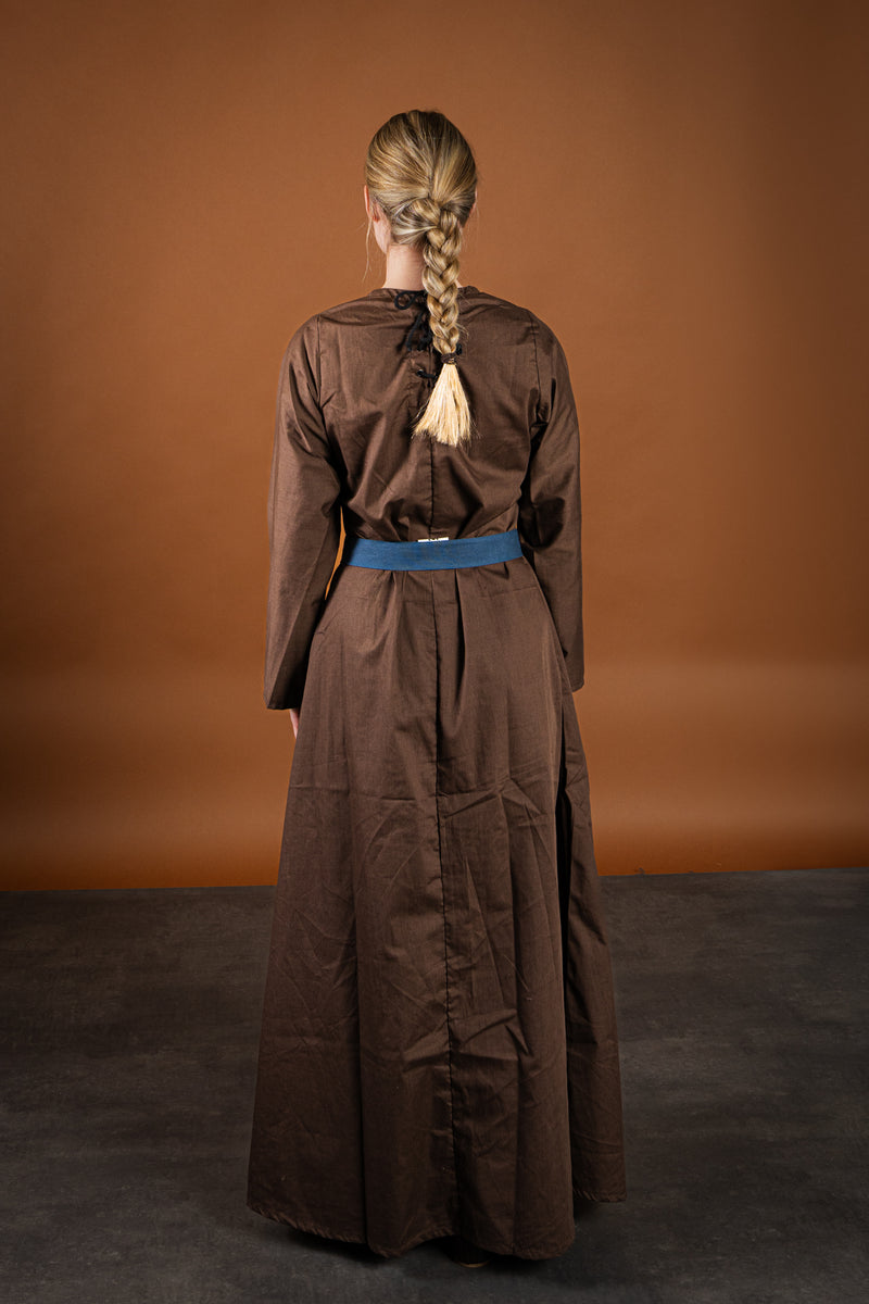 Marita kjole, bomuld, brun 