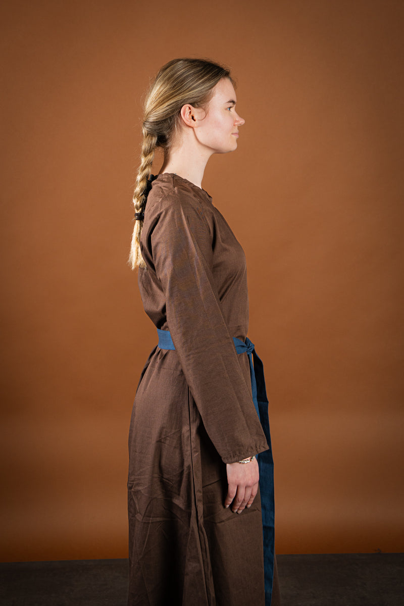 Marita kjole, bomuld, brun 