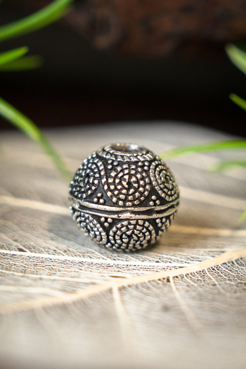 Viking bead Horsa, silvered bronze