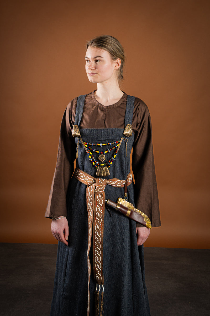 Marita kjole, bomuld, brun 