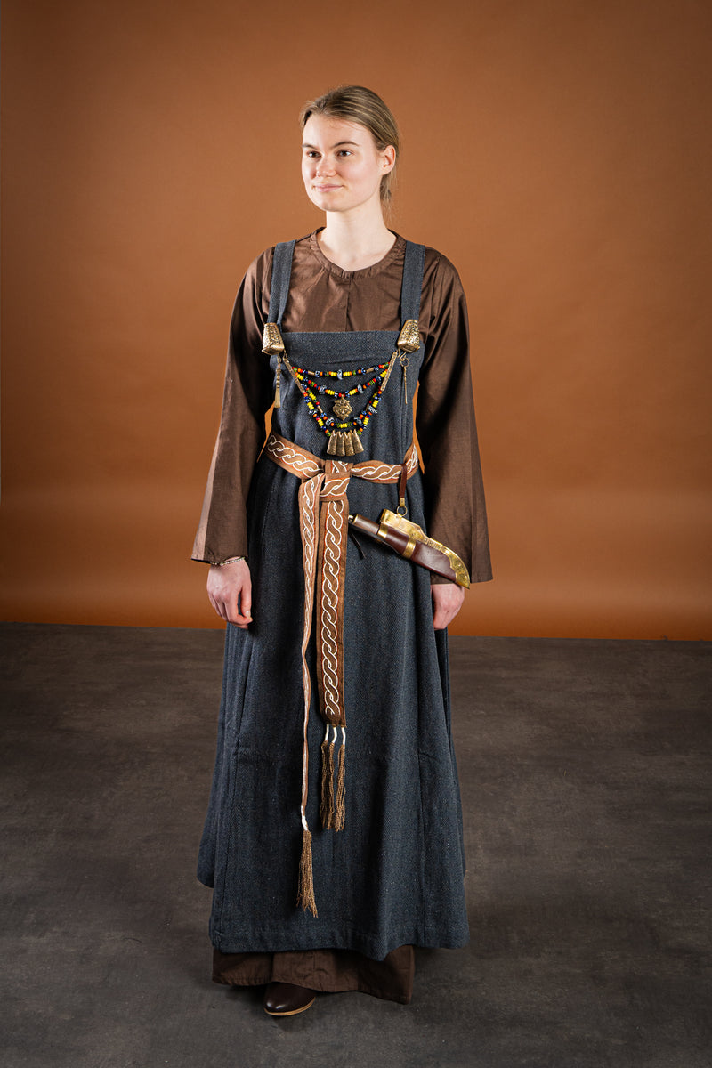 Marita kjole, bomuld, brun 