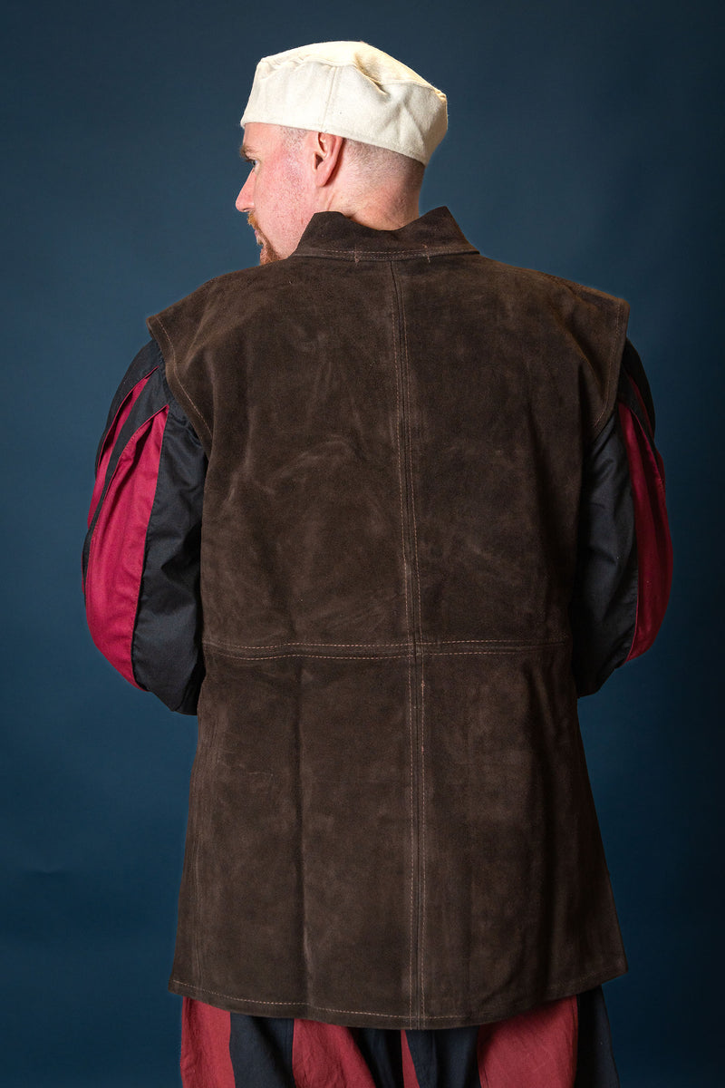 Gilet en cuir Orthello, 16e-17e siècles, brun 