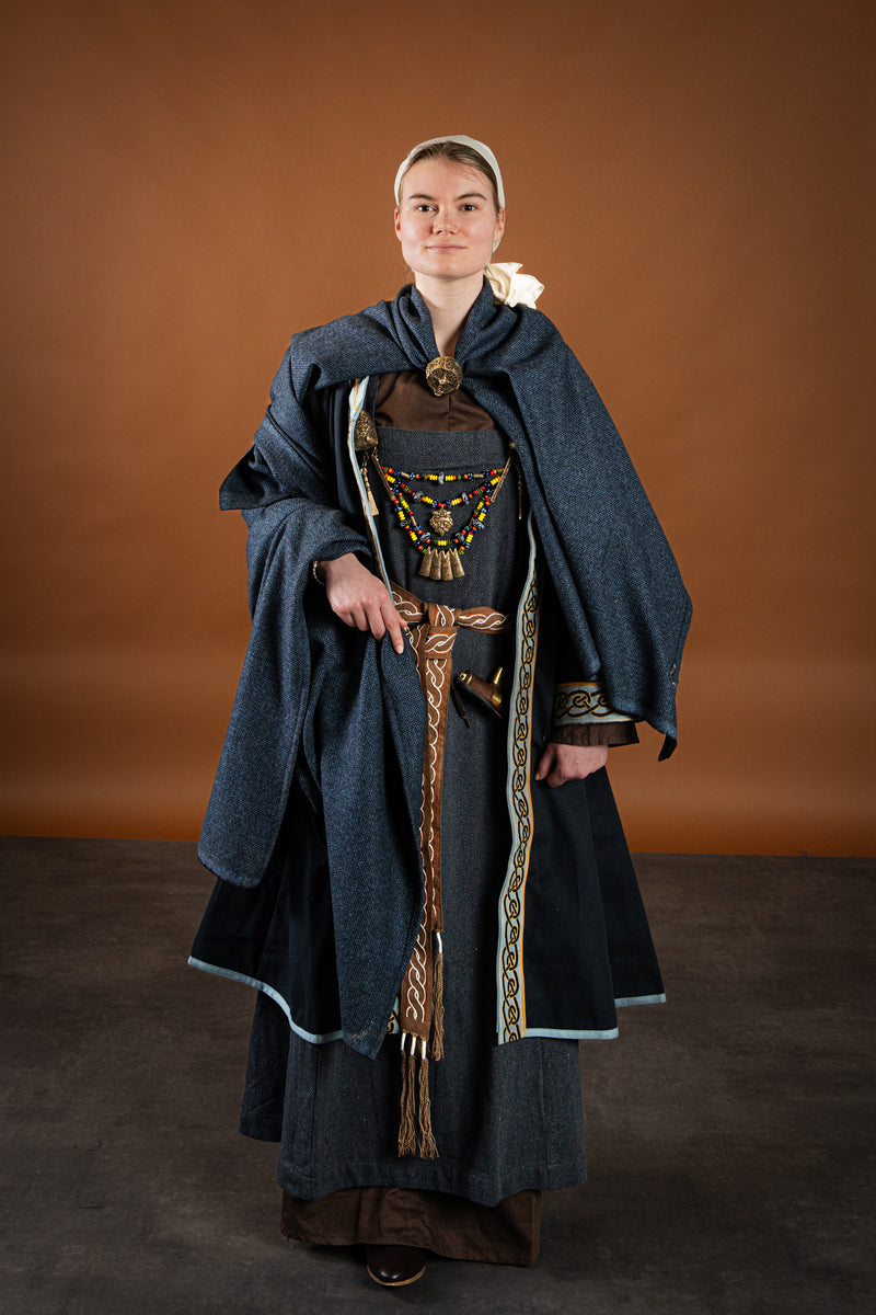 Marita kjole, bomuld, brun 