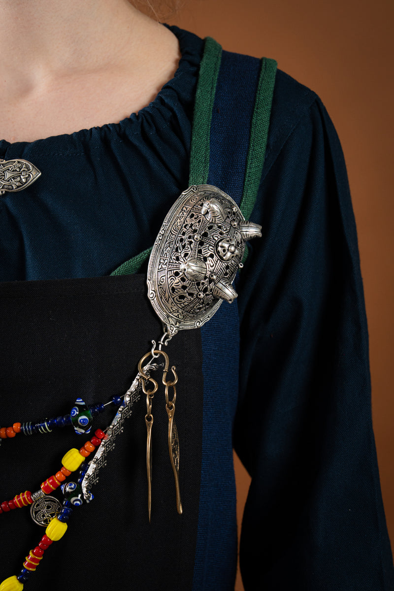 Viking schildpad broche Birka, graf 860, verzilverd, prijs per stuk