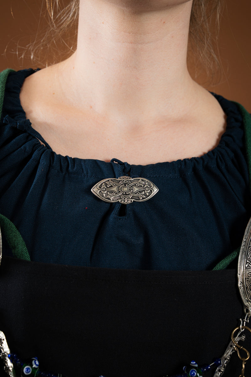 Birka Viking fibula, verzilverd brons