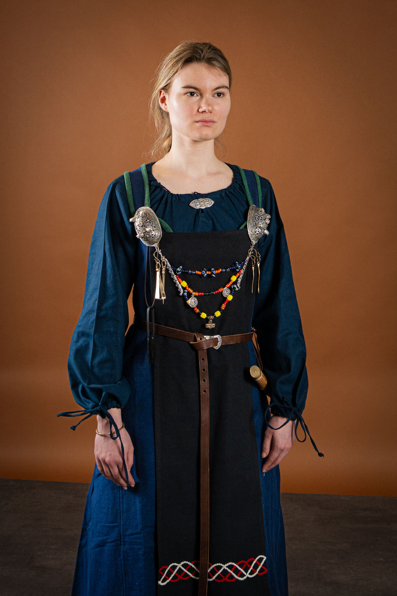 Matilda middelalderlig chemise, underkjole, blå 