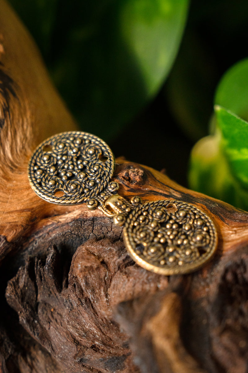 Wikinger-Mantelschließe Birka, Bronze 