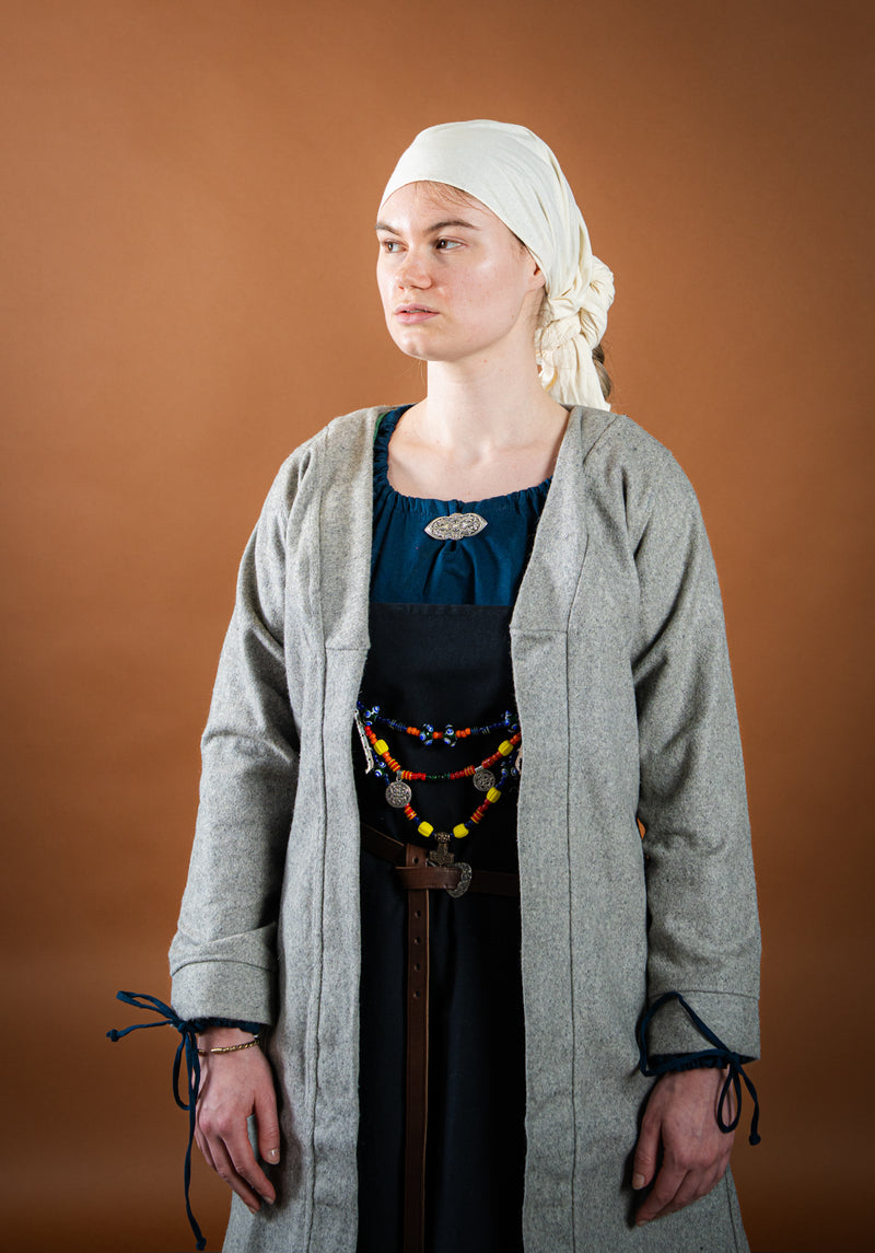 Birkamantel Aslaug, wolmix, grijs