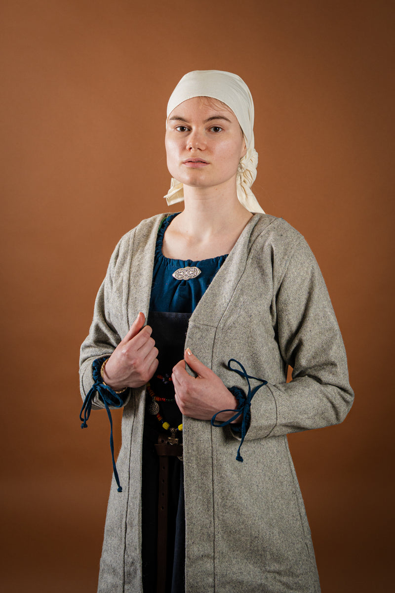 Birkamantel Aslaug, wolmix, grijs