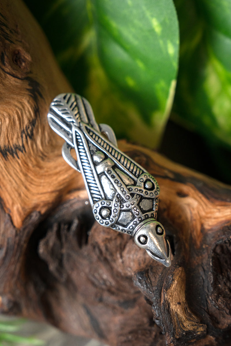 Vogelfibel Uppakra, versilberte Bronze 