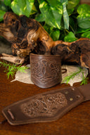 Leren Viking armbanden, bruin