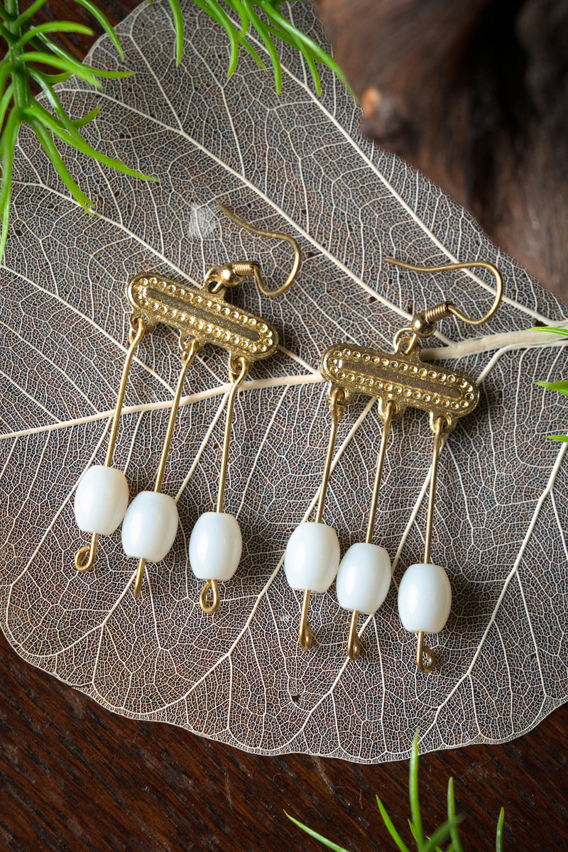 Roman earrings Vienna, gilded metal