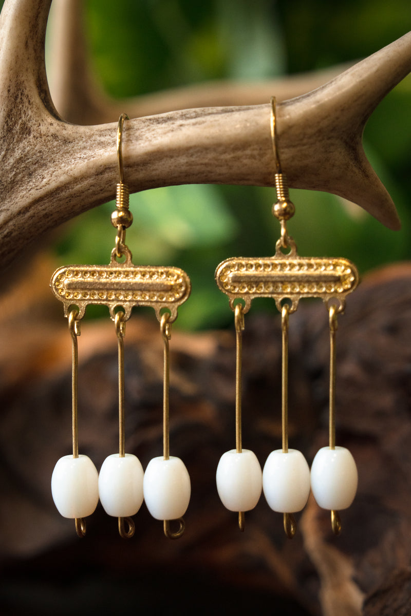 Roman earrings Vienna, gilded metal