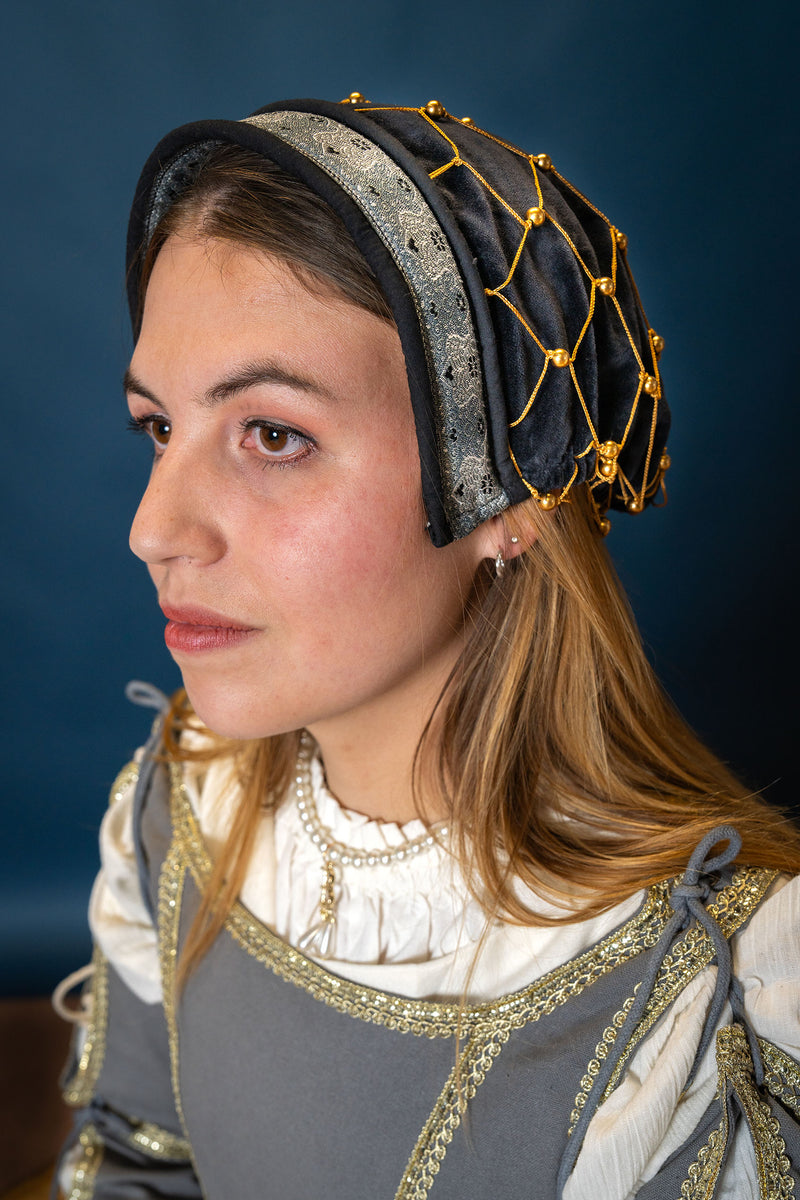 Haarnet (caul) Cecilia, fløjl, sort 