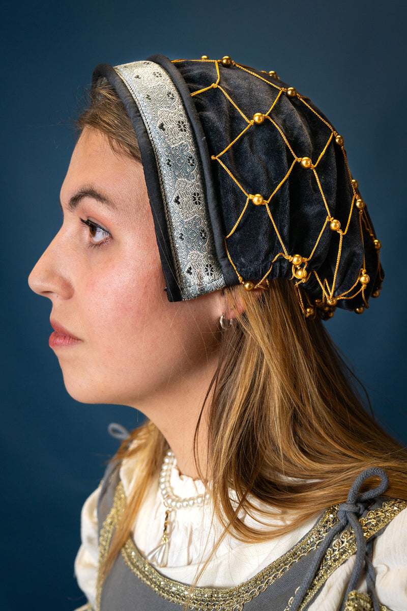 Haarnet (caul) Cecilia, fløjl, sort 