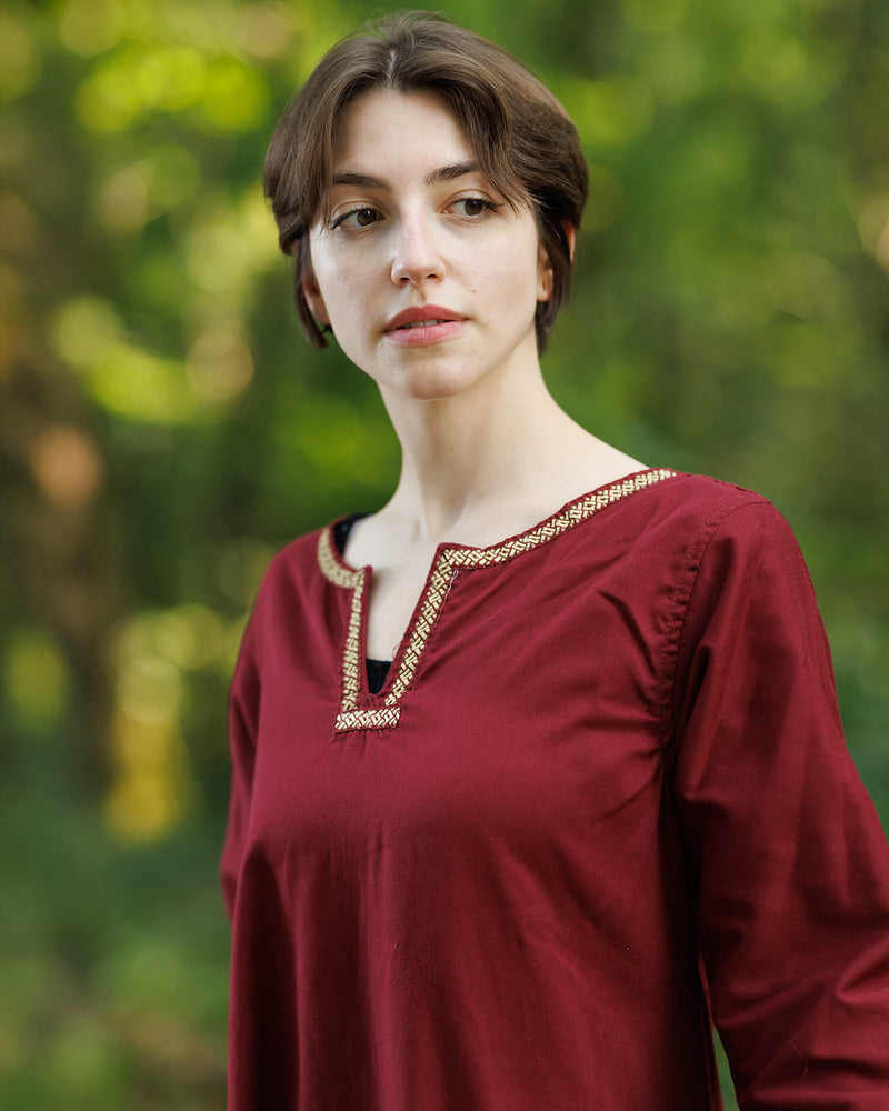Medieval vestido Heloise, rojo 