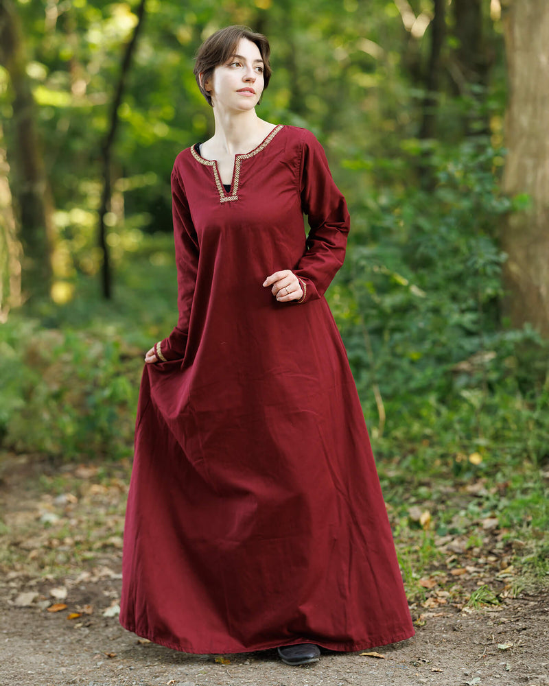 Medieval vestido Heloise, rojo 