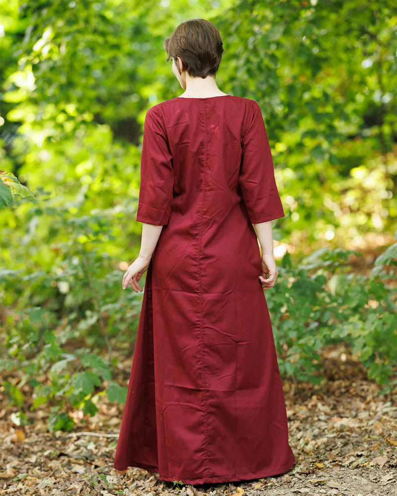 Middeleeuwse jurk Irene, rood