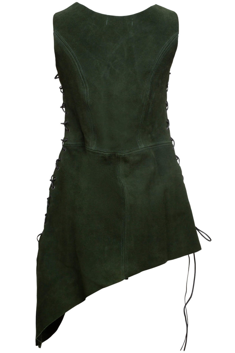 Leder jurk Lunette, groen