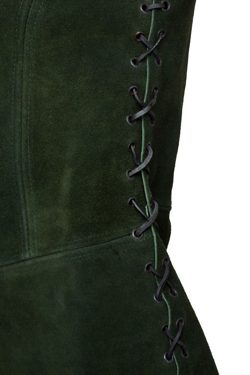 Leder jurk Lunette, groen