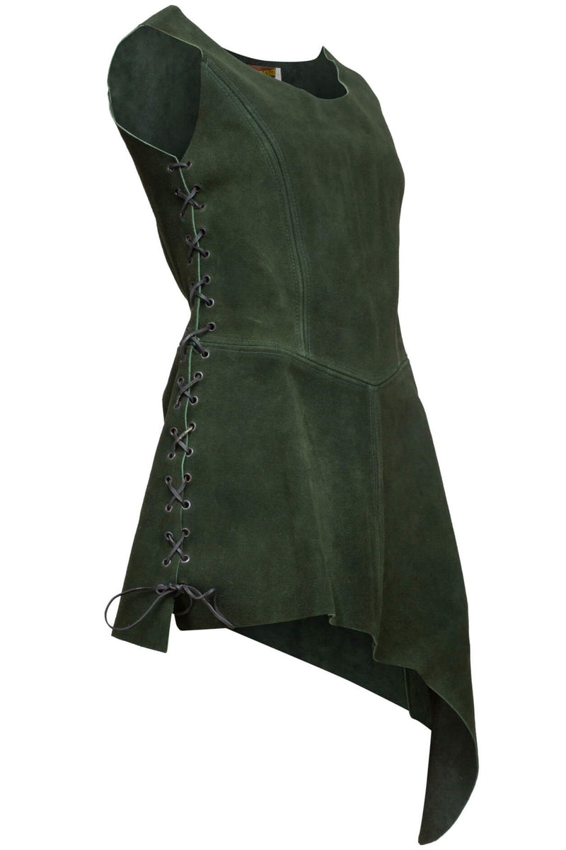 Leder jurk Lunette, groen