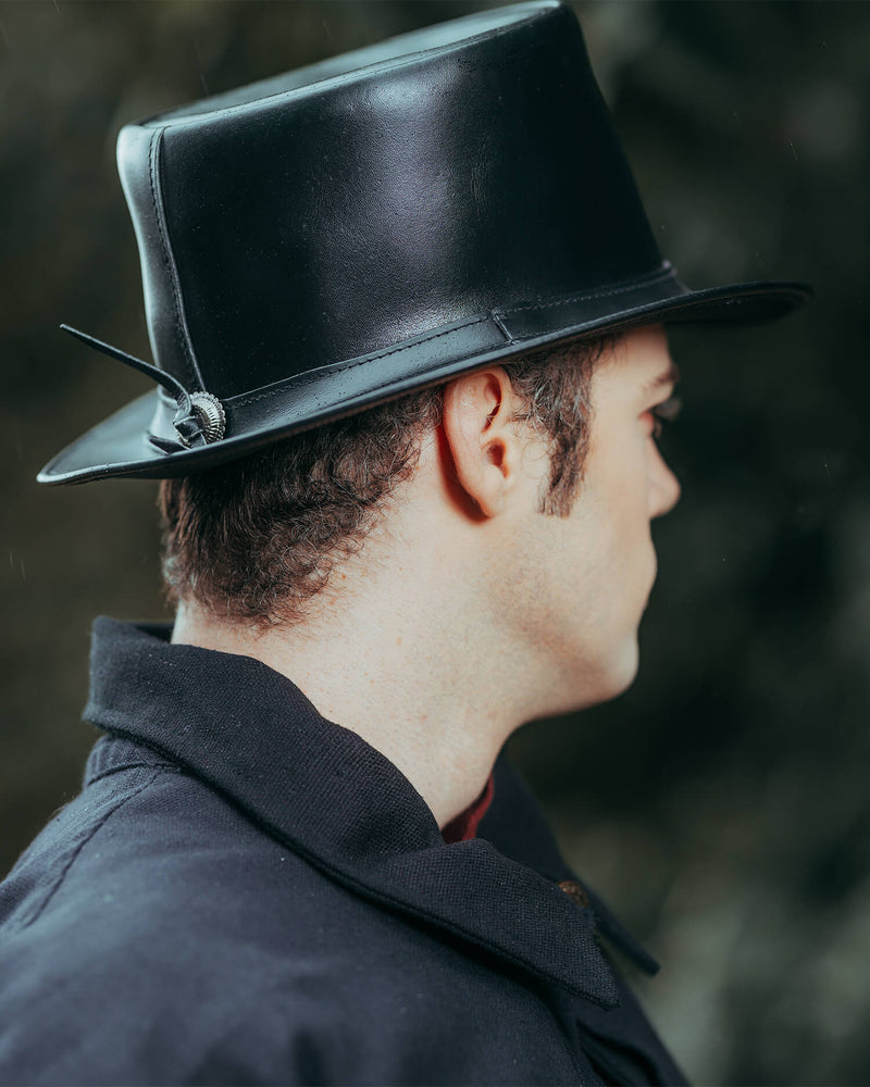 Lederhut Paddy, schwarz