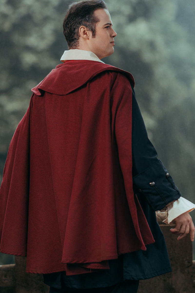 Musketeer cloak Tilly, burgundy red