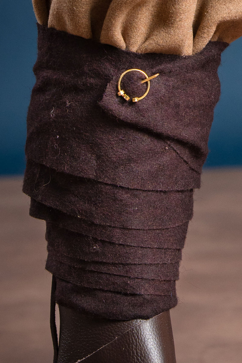 Fibula voor beenwindsels, messing, paar