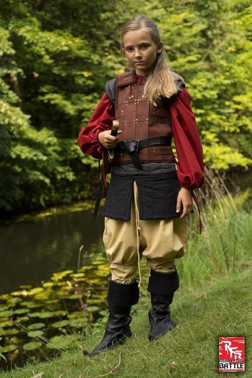 RFB Fighter, pantser van leer, bruin