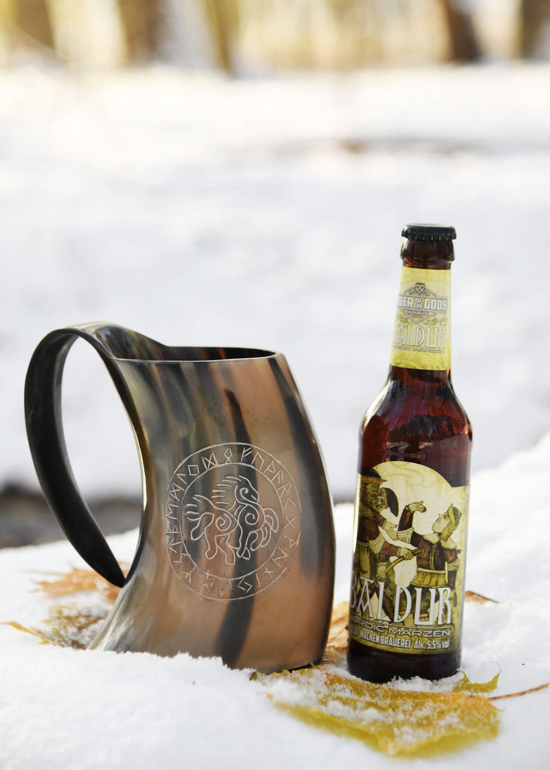 Boccale da bere a forma di corno Sleipnir, 650-1000 ml 