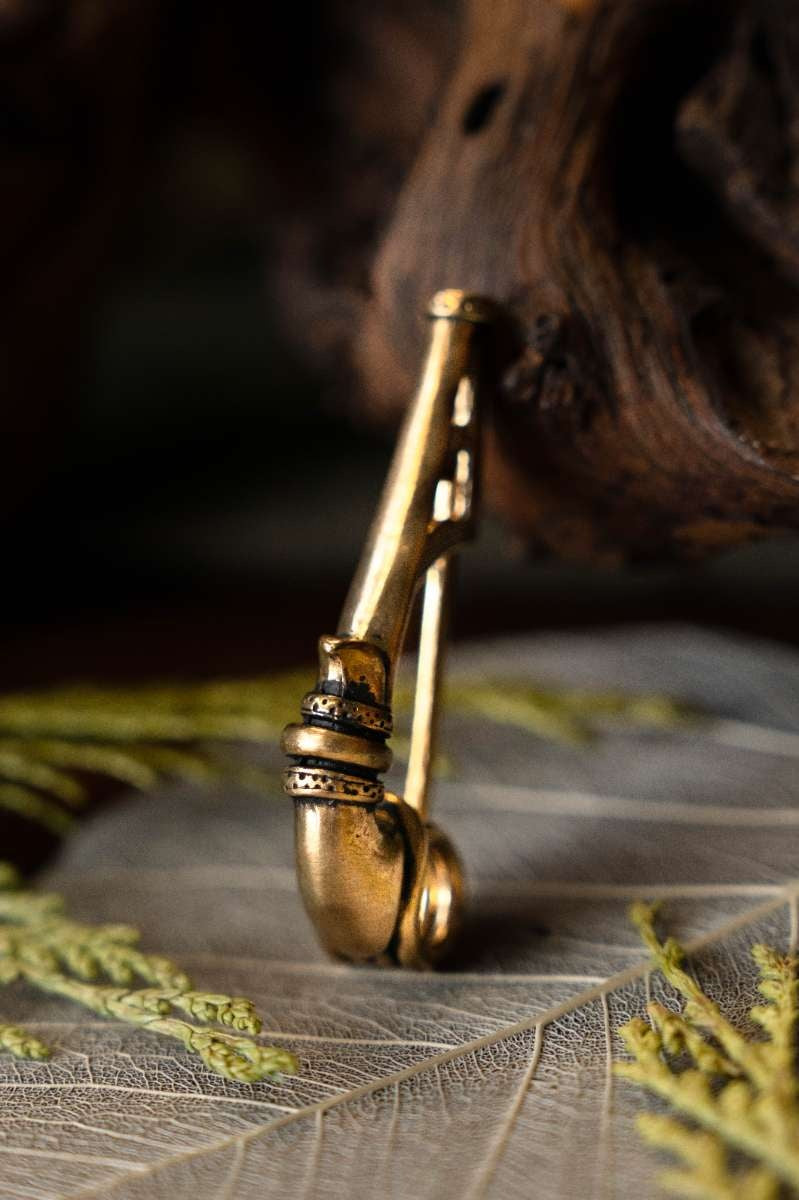 Keltische broche, Birdlip type, 1e eeuw n.Chr, brons