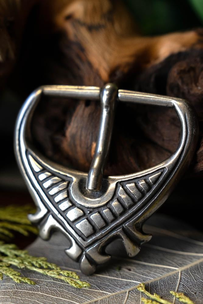 Middeleeuwse gesp 4,5 cm, verzilverd