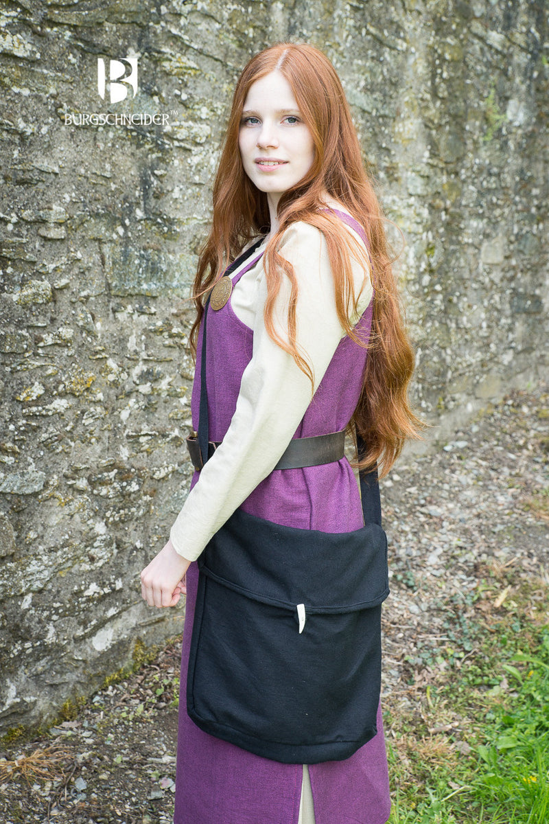 Medieval bolsa Ehwaz, negro 