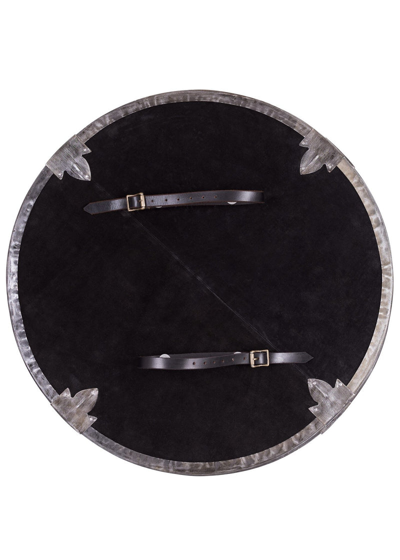 Wooden round shield with cross