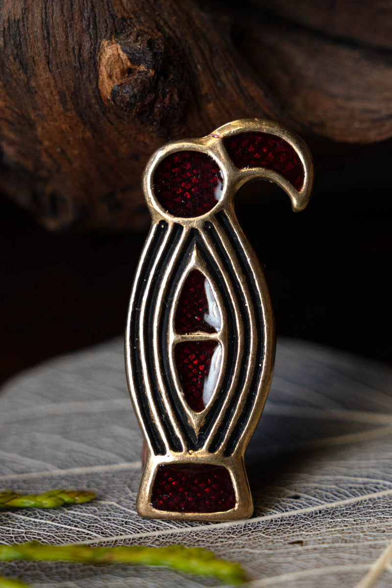 Fibula de pájaro alaman, bronce 