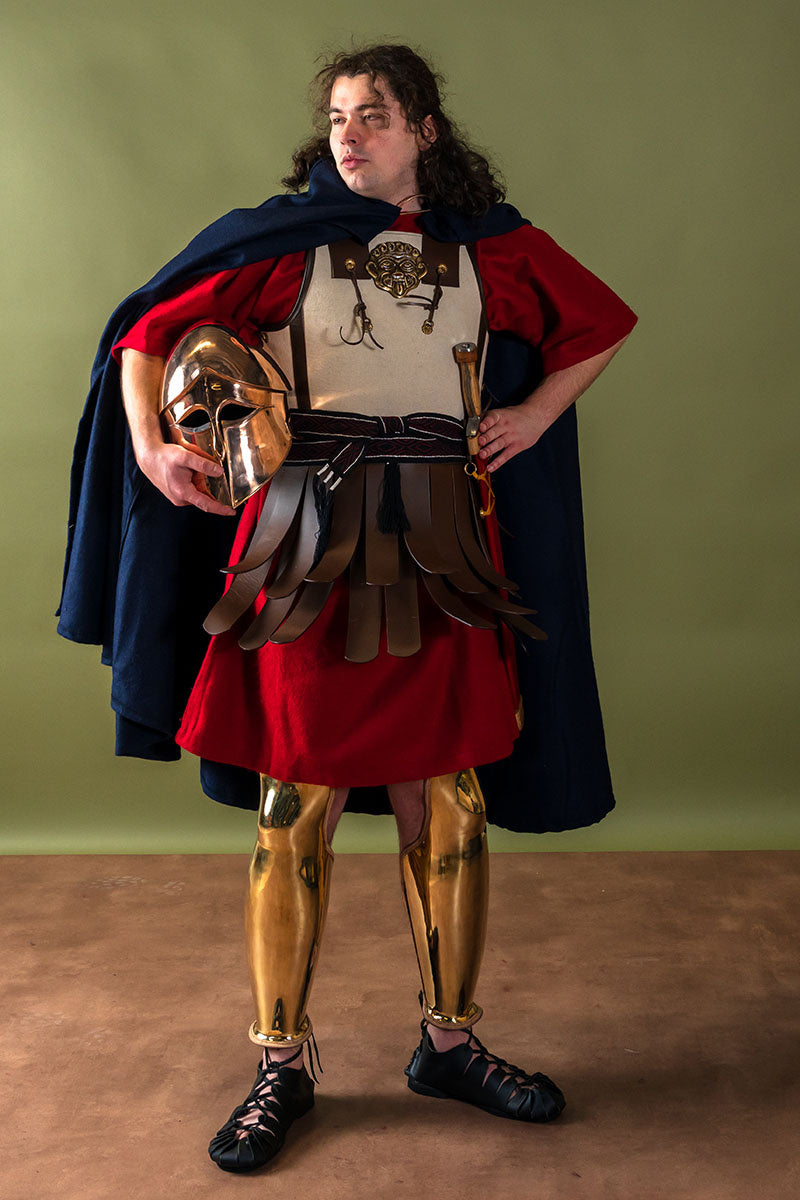 Leren ijzertijdsandalen zwart