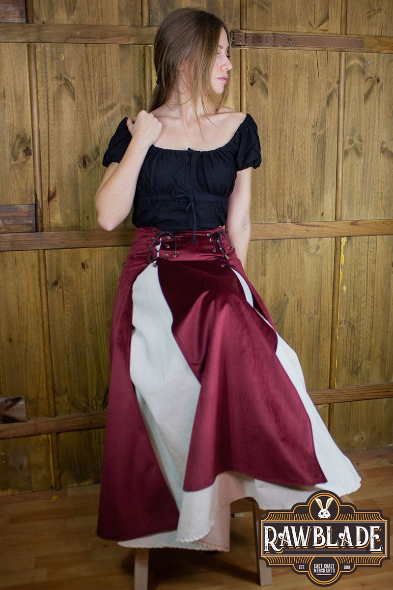 Deluxe double skirt Isabela, burgundy