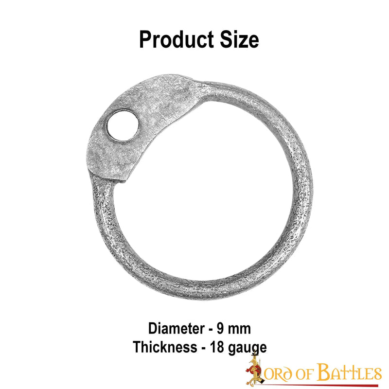 1kg chainmail rings black, round rings, round rivets, 9mm